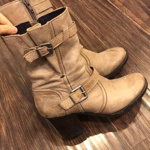 Leather ankle boots